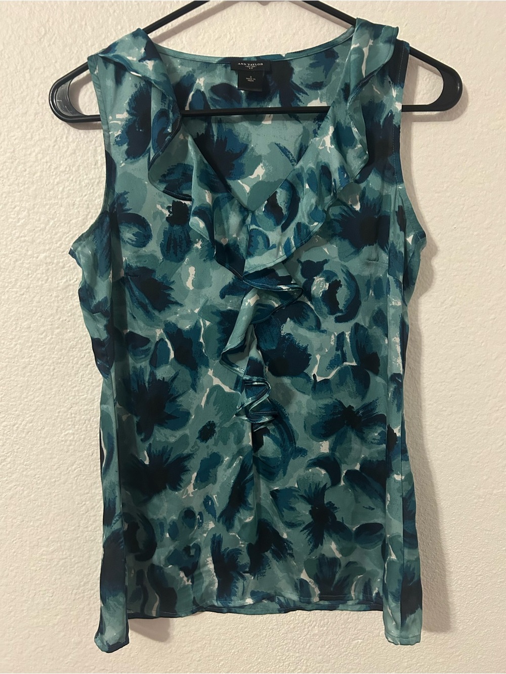 Ann Taylor Blue Flower Blouse